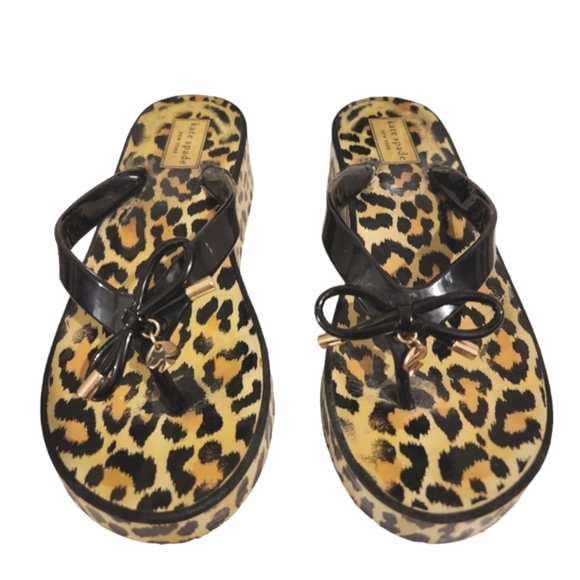 Kate Spade Animal Print Flip Flops - Picture 4 of 5